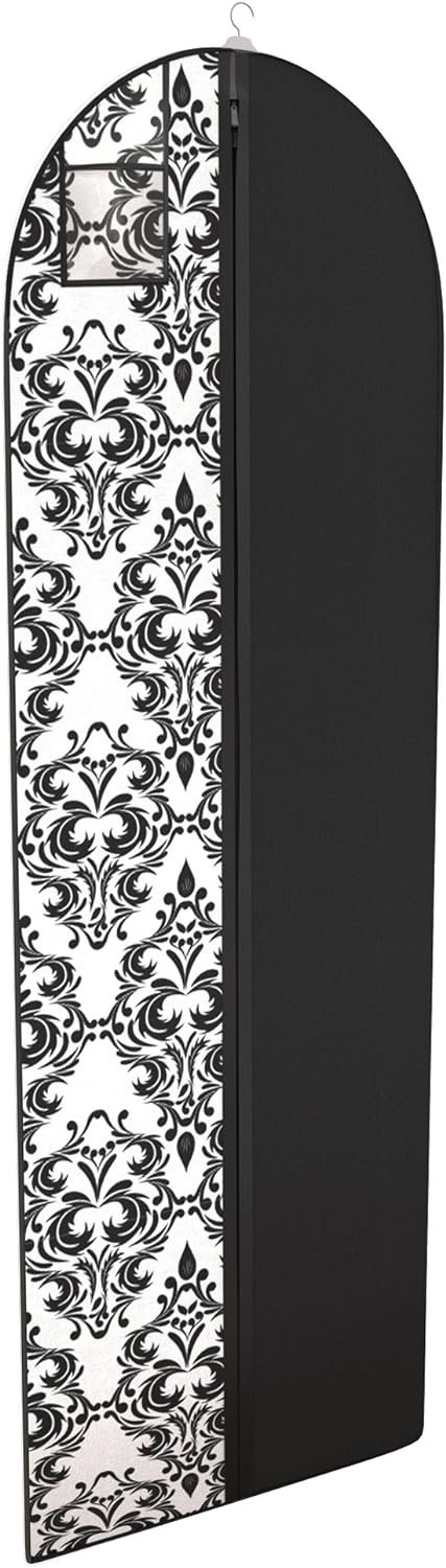 Gown Garment Bag for Women’s Prom and Bridal Wedding Dresses - ID Window - 72” x 24” - Black - by Your Bags